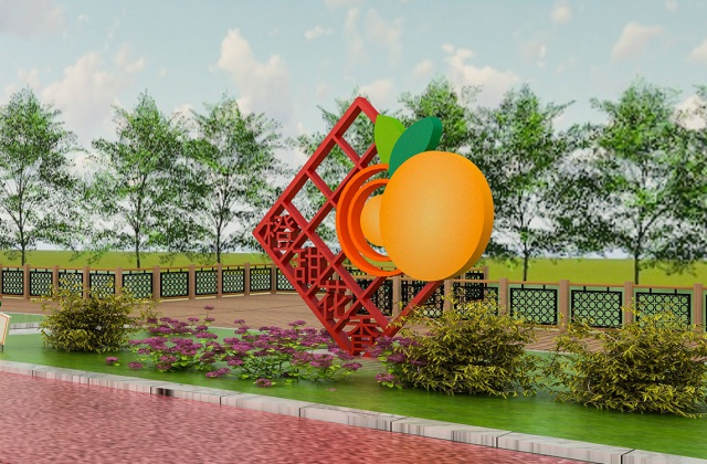 黄丰镇团结村橘花文化广场景观氛围设计