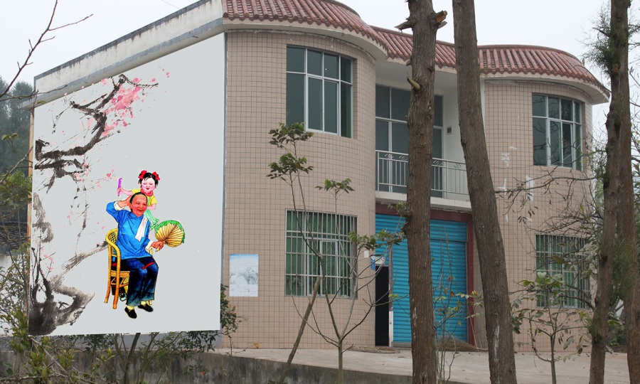 西充县打造新农村墙绘提升旅游氛围设计